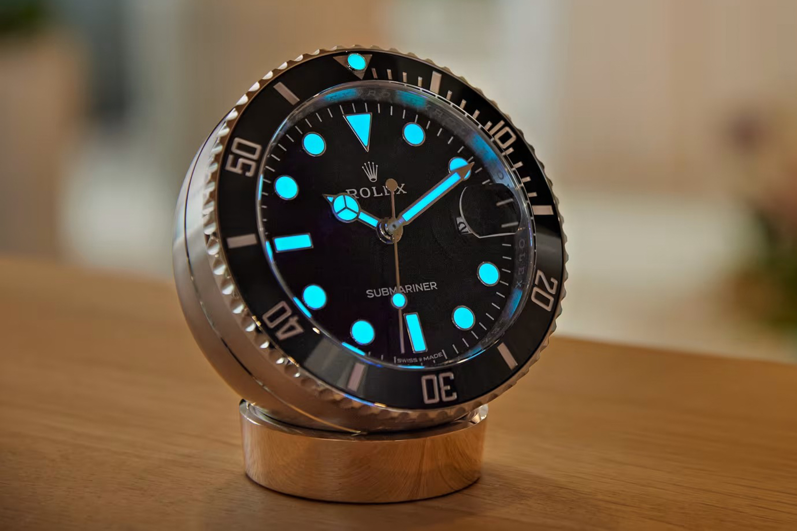 Office-Dweller: Rolex Debuts Submariner Desk Clock and Gold Cufflinks
