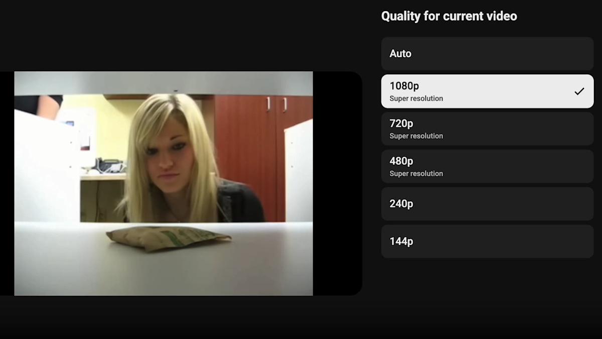 YouTube adds automatic AI upscaling for low-res videos