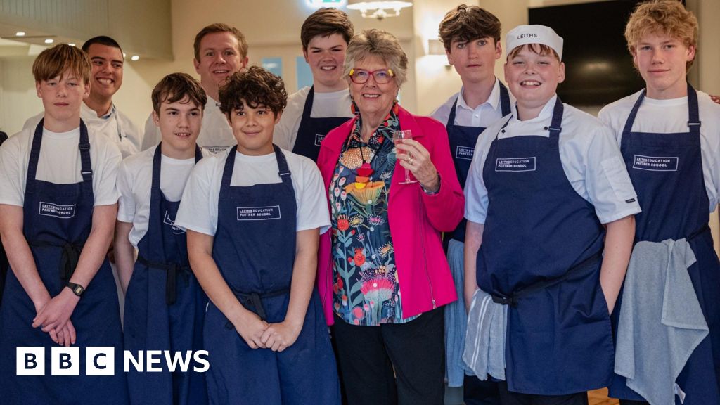 Bake Off’s Prue Leith visit ‘inspiration’ to cookery pupils