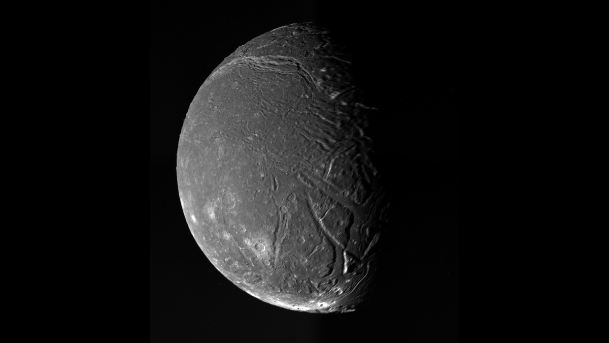 Tiny Uranian Moon Likely Had a Massive Subsurface Ocean