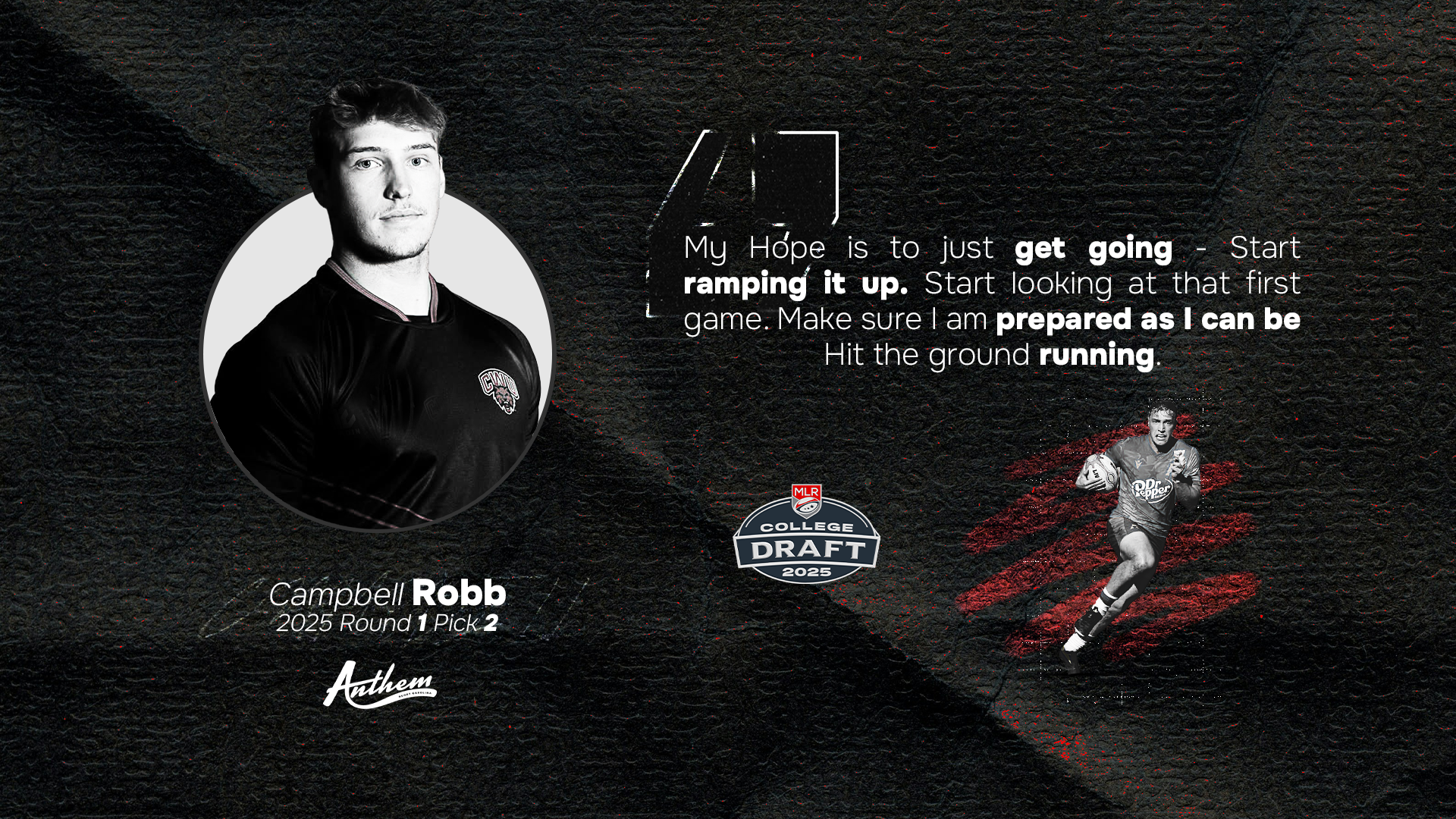 Major League Rugby College Draft Second Overall Selection