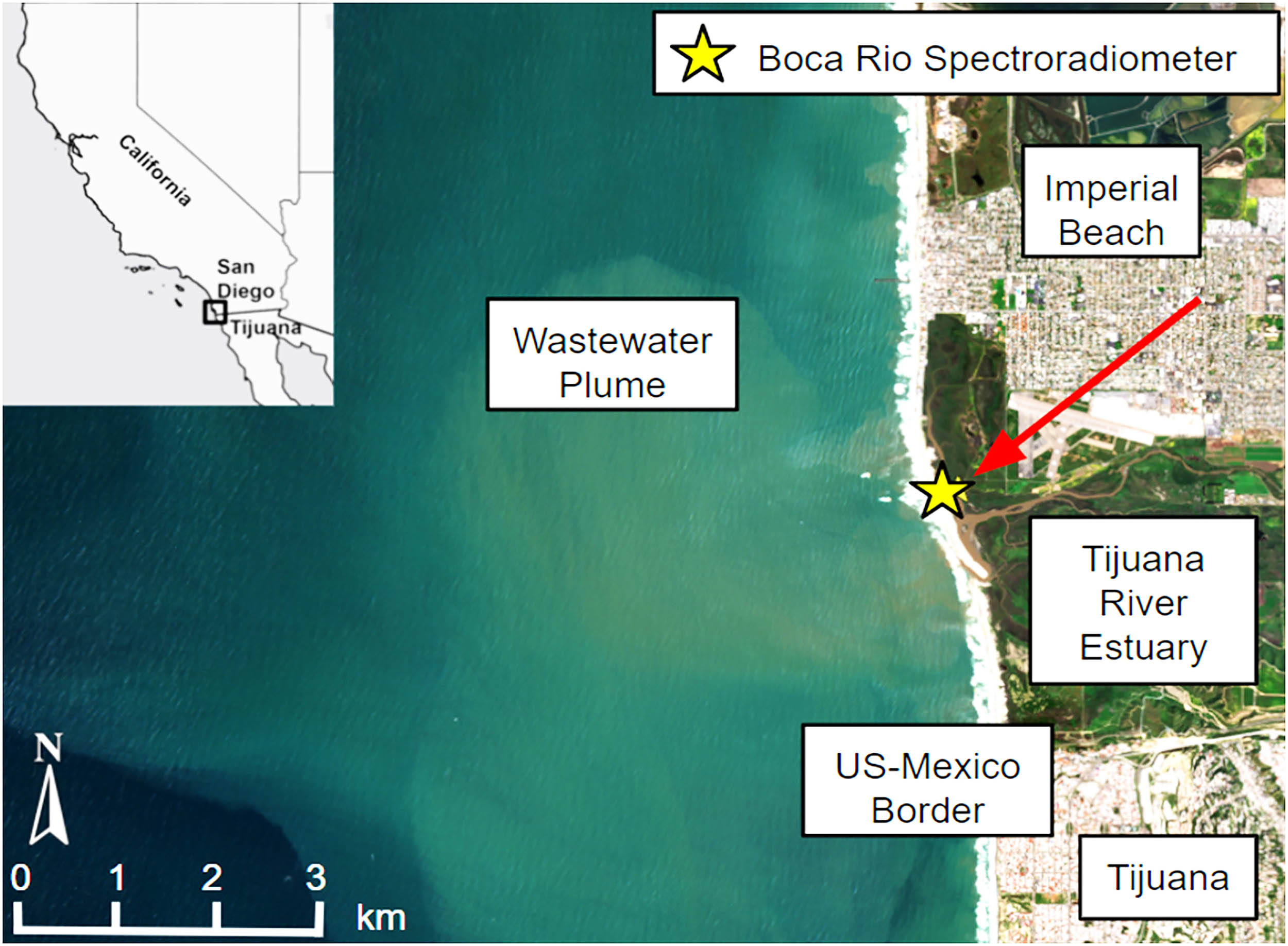 Satellite captures image of enormous sewage spill in coastal waters