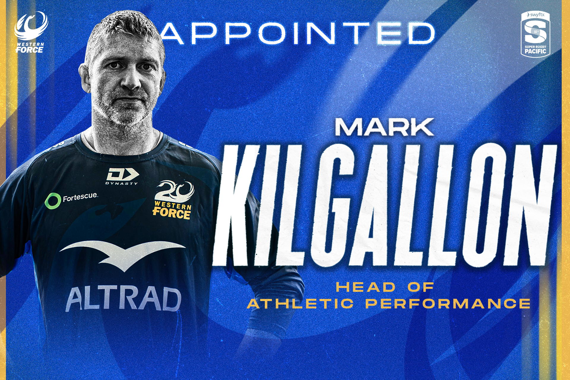 Kilgallon appointed as Force’s new head of athletic performance