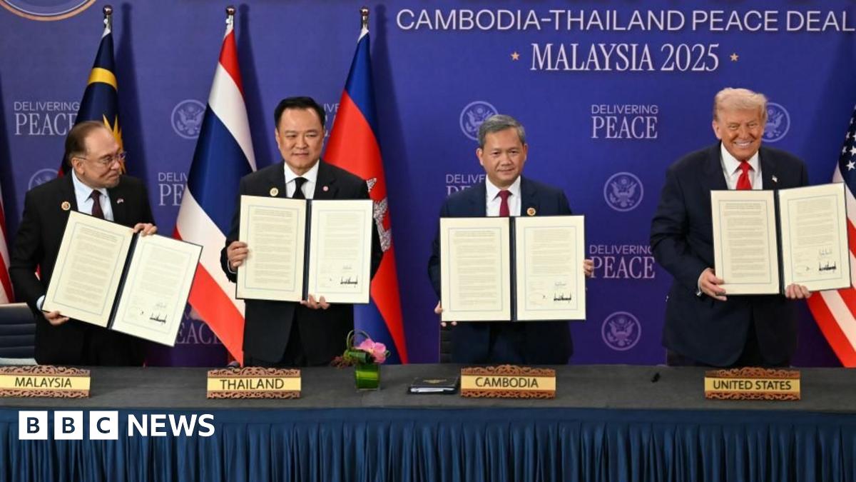 Trump oversees signing of ‘historic’ Thailand-Cambodia ‘peace deal’ – live updates