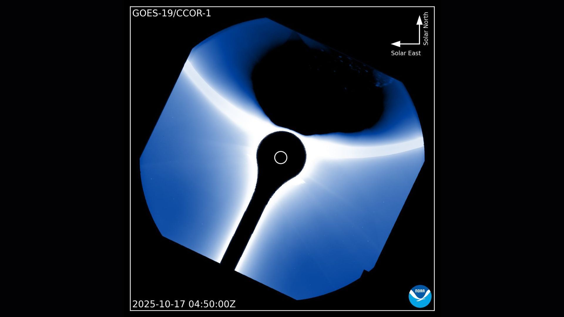 Earth photobombs the sun in satellite image photo of the day for Oct. 23, 2025