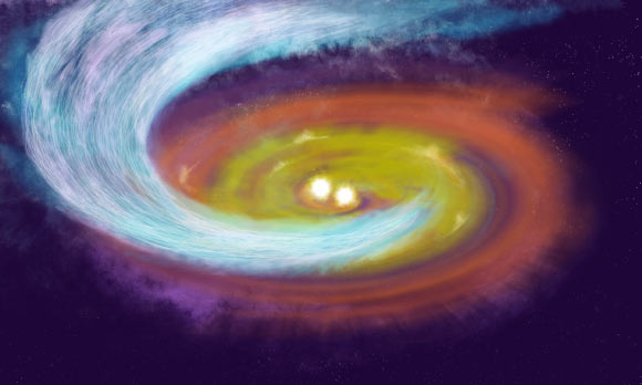 ALMA Captures Spiral-Shaped Gas Streamer Guided by Magnetic Fields in Star-Forming Region