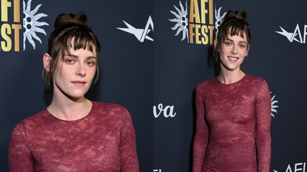 Kristen Stewart Goes Daring in Lacy Rhea Costa Dress for AFI Fest