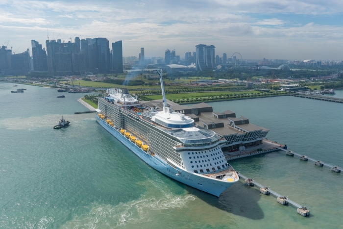 The Singapore-homeported Ovation of the Seas.