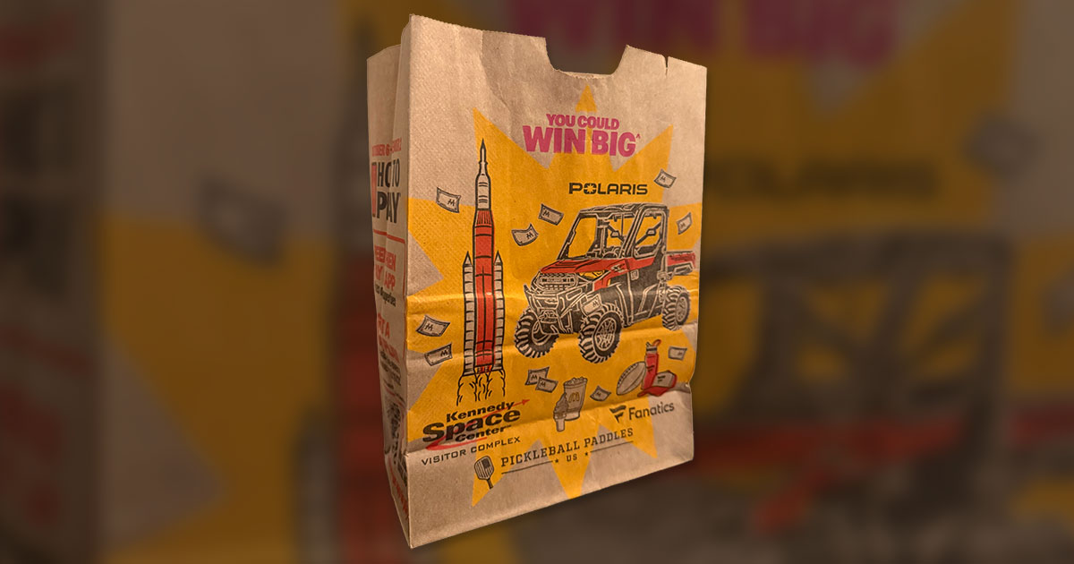 NASA’s Space Launch System rocket lifts off on McDonald’s Monopoly bags