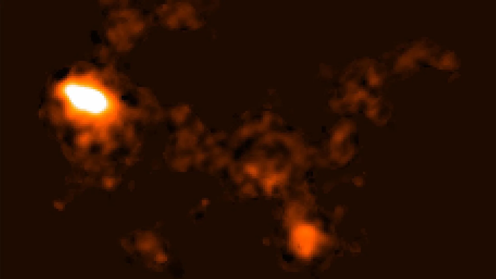 Astronomers discover a gigantic bridge of gas connecting two galaxies