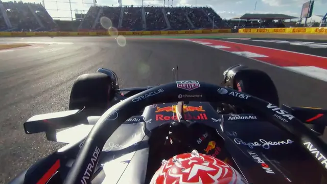 Ride onboard as Max Verstappen charges to United States Grand Prix Sprint pole