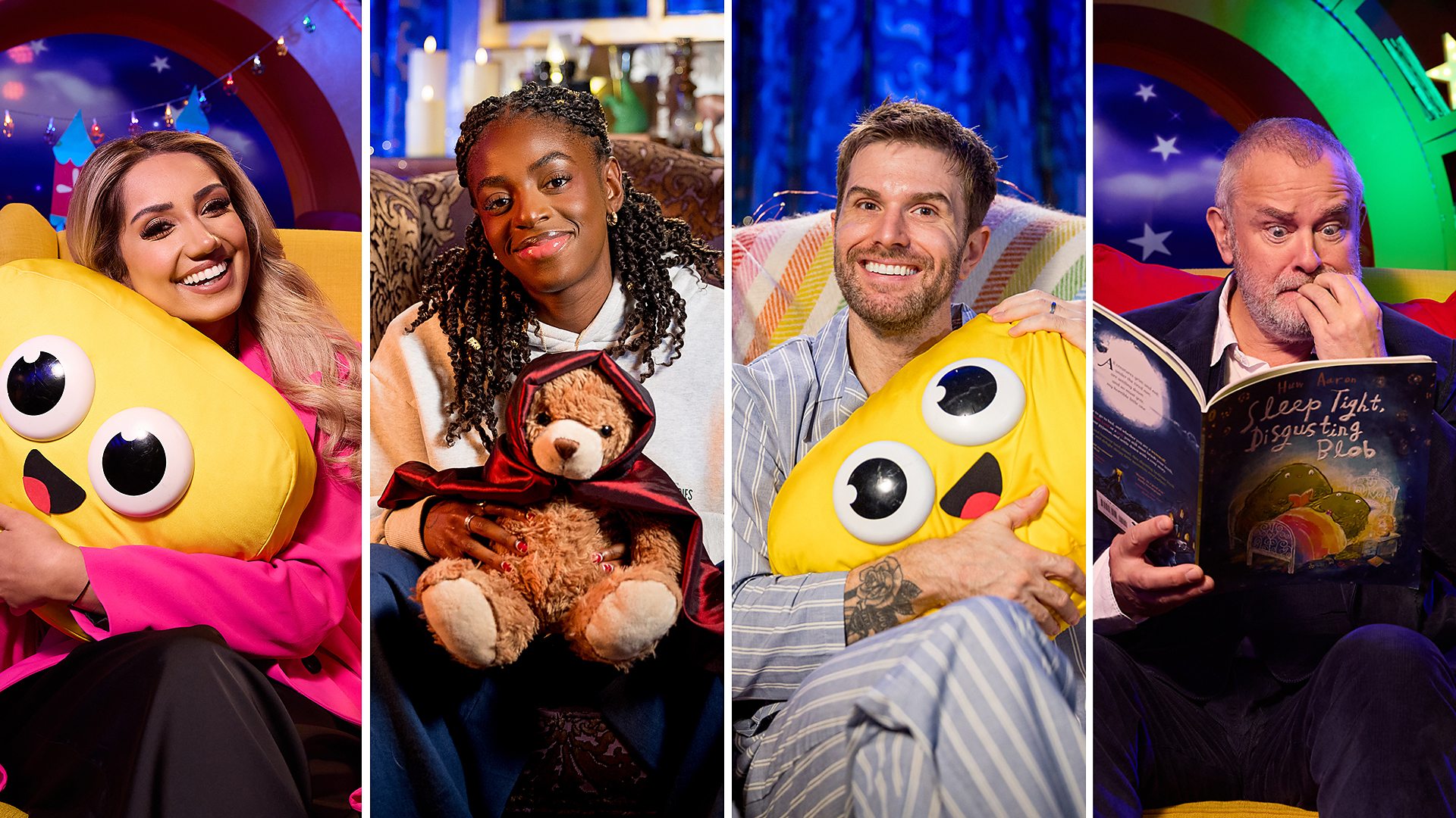 Nikita Kanda, Cat Burns, Joel Dommett, and Hugh Bonneville read new CBeebies Bedtime Stories