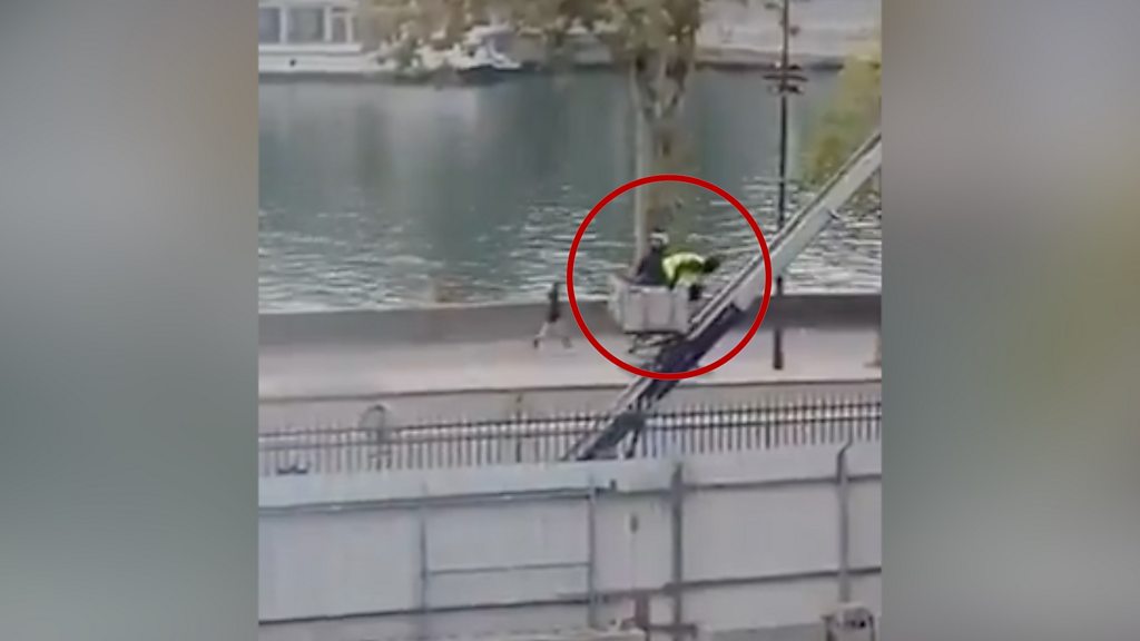 Video appears to show alleged thieves escaping