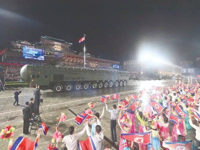 North Korea holds military parade