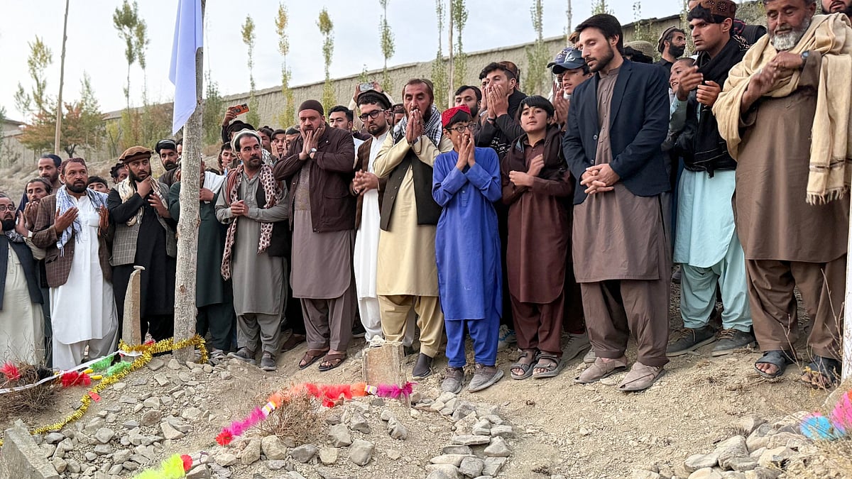 ACB Chairman & Afghanistan Players Visit Burial Site Of Three Cricketers Who Died In Pakistan Airstrike, Offer Prayers