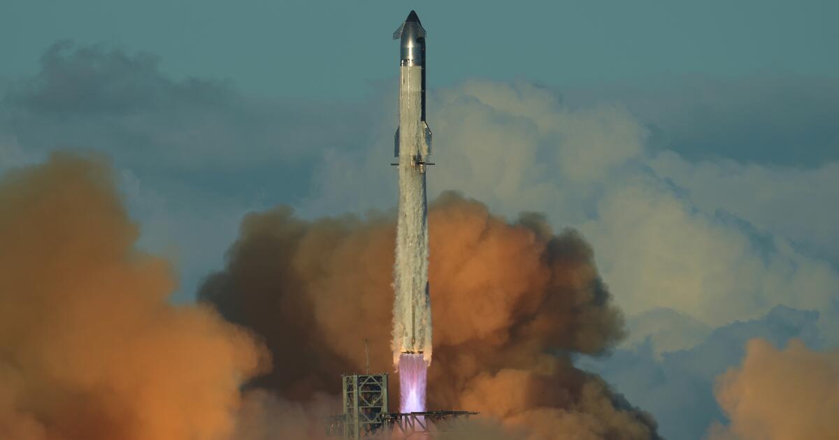 SpaceX launches the 11th test flight of its mega Starship rocket