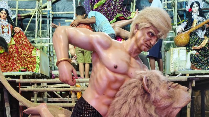 At India’s Durga Puja festival, a Hindu goddess slays a demon: Trump