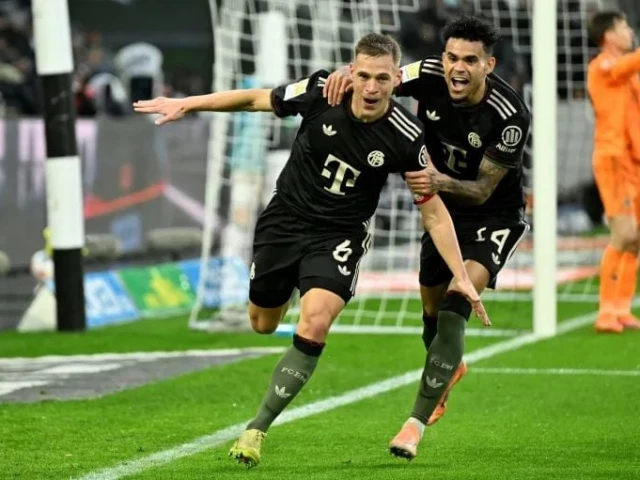 Bayern beat 10-man ‘Gladbach to match European record