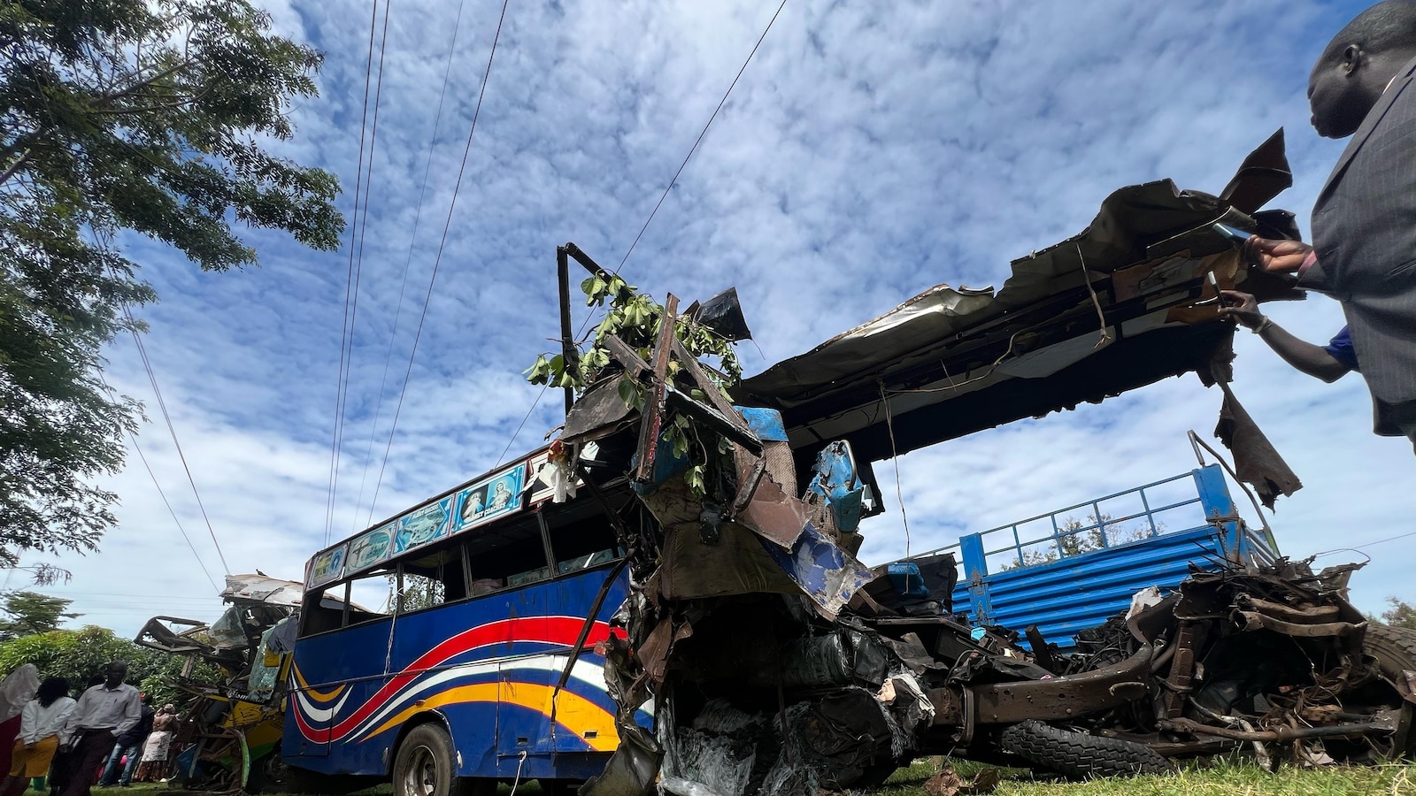 More than 40 people killed in a crash of buses and other vehicles in western Uganda