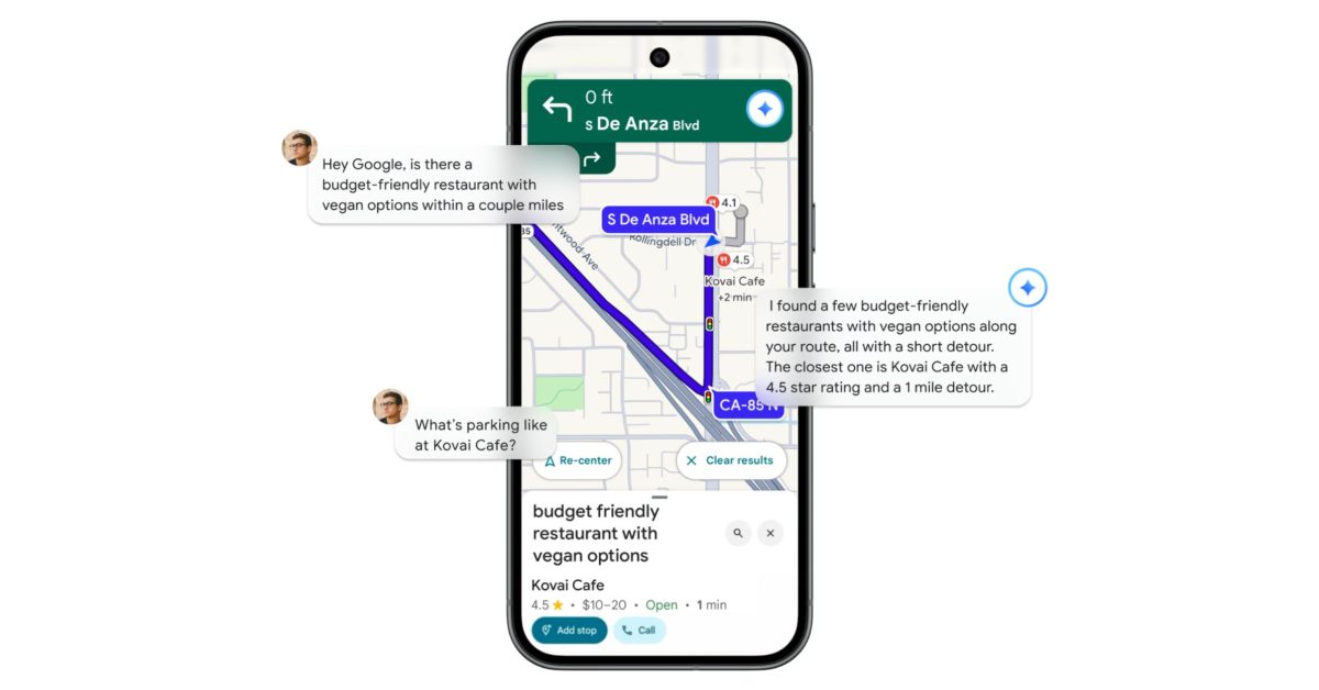 Google Maps adding Gemini for navigation, traffic reporting, & more