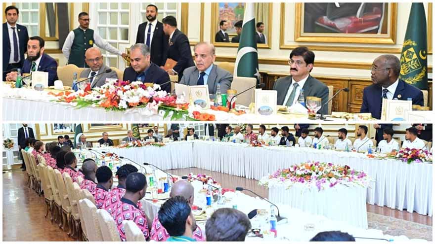 PM Shehbaz hosts lunch in honour of Pakistan, Sri Lanka and Zimbabwe cricket teams