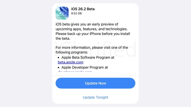 Apple Releases First Public Beta of iOS 26.2, iPadOS 26.2, watchOS 26.2, and More [Download]