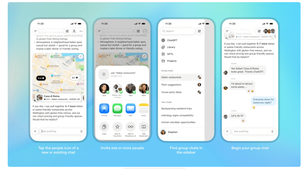 ChatGPT launches pilot group chats across Japan, New Zealand, South Korea, and Taiwan