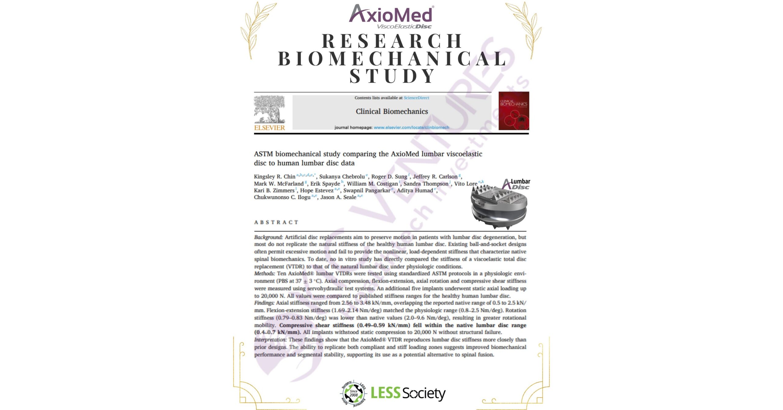 Scientists Develop AxioMed Spinal Disc Replacement That Truly Mimics Healthy Human Disc — A Game-Changer in Spine Surgery