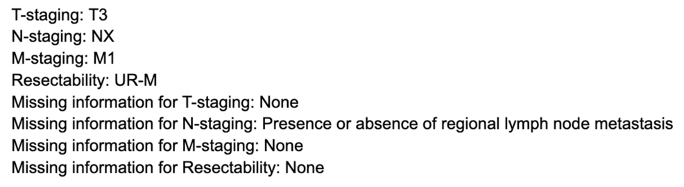 Large Language Model-Based Automated Tumor, Node, Metastasis Staging and Resectability Assessment for Pancreatic Cancer in Radiology Reports With Detection of Incomplete Documentation