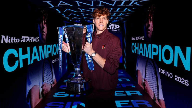 Jannik Sinner overcomes Carlos Alcaraz in two tight sets to retain his ATP Finals crown