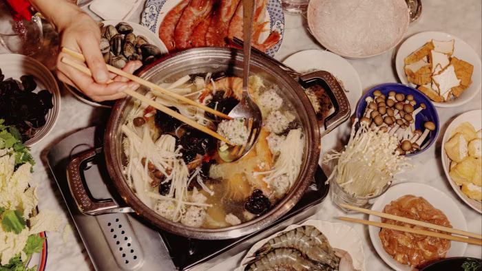 Amy Poon hosts a steamy hotpot party