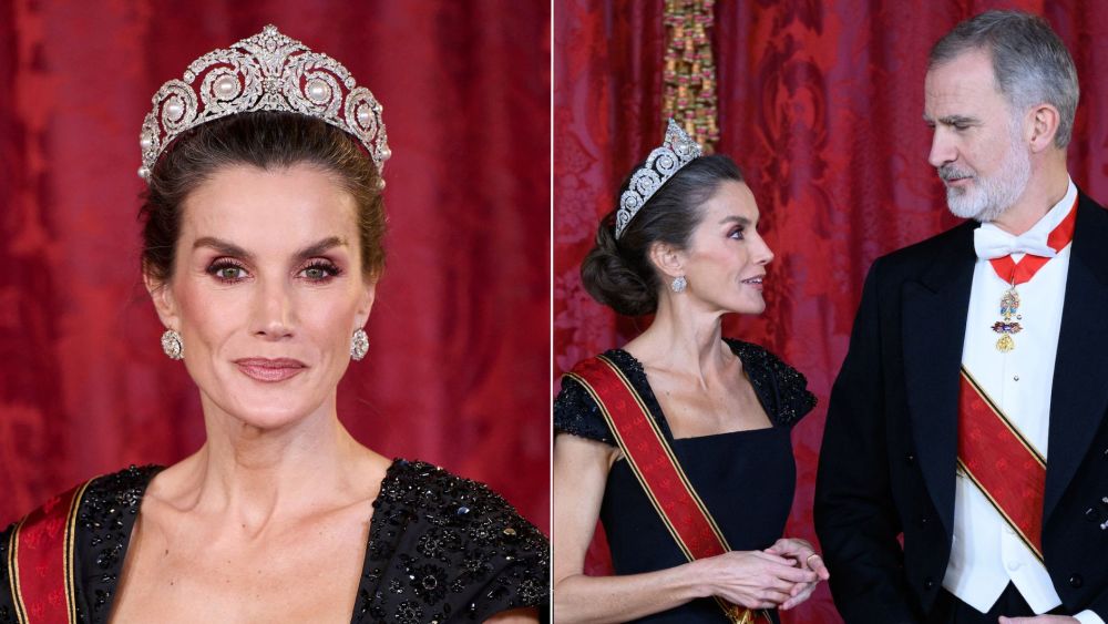 Queen Letizia Brings Out Rare Royal Cartier Tiara in Madrid