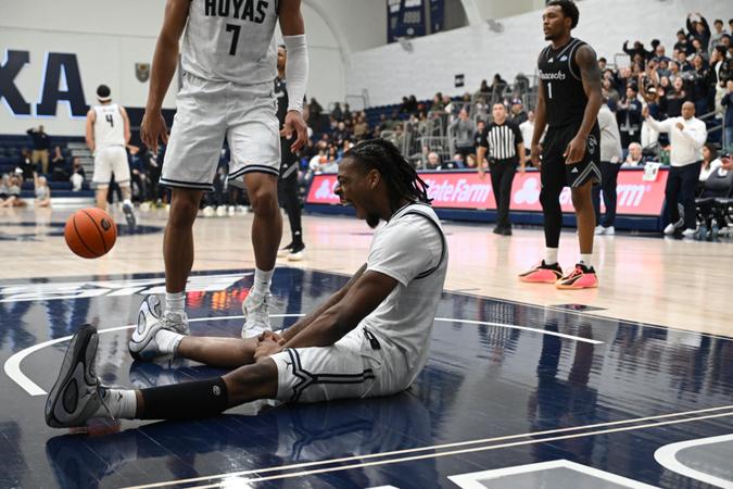Career-High Outing from Halaifonua Lifts Hoyas Past Saint Peter’s in Overtime