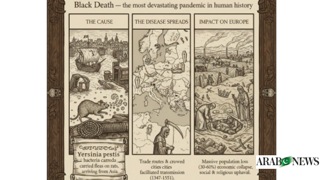 Volcanic eruptions may have brought Black Death to Europe, say new study