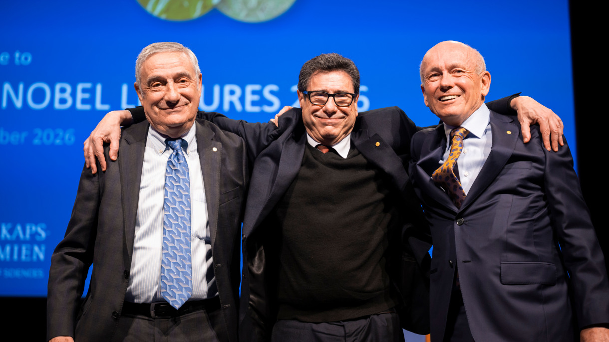 Brown University economist Peter Howitt accepts Nobel Prize in Stockholm