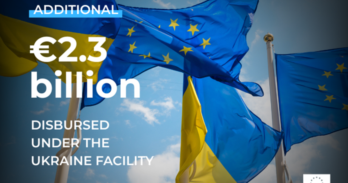 EU releases €2.3 billion to support Ukraine’s financial needs