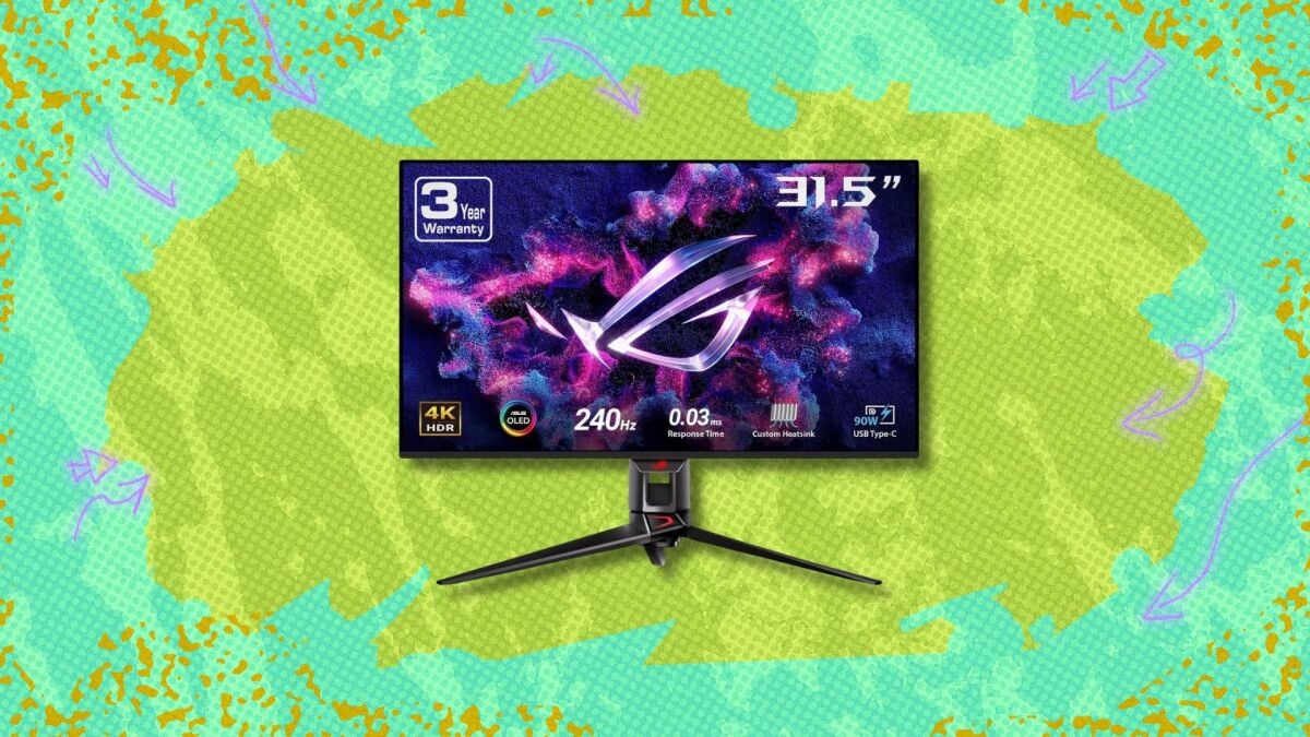 Best gaming monitor deal: Save $400 on the ASUS ROG Swift 32-inch 4K OLED monitor at Amazon