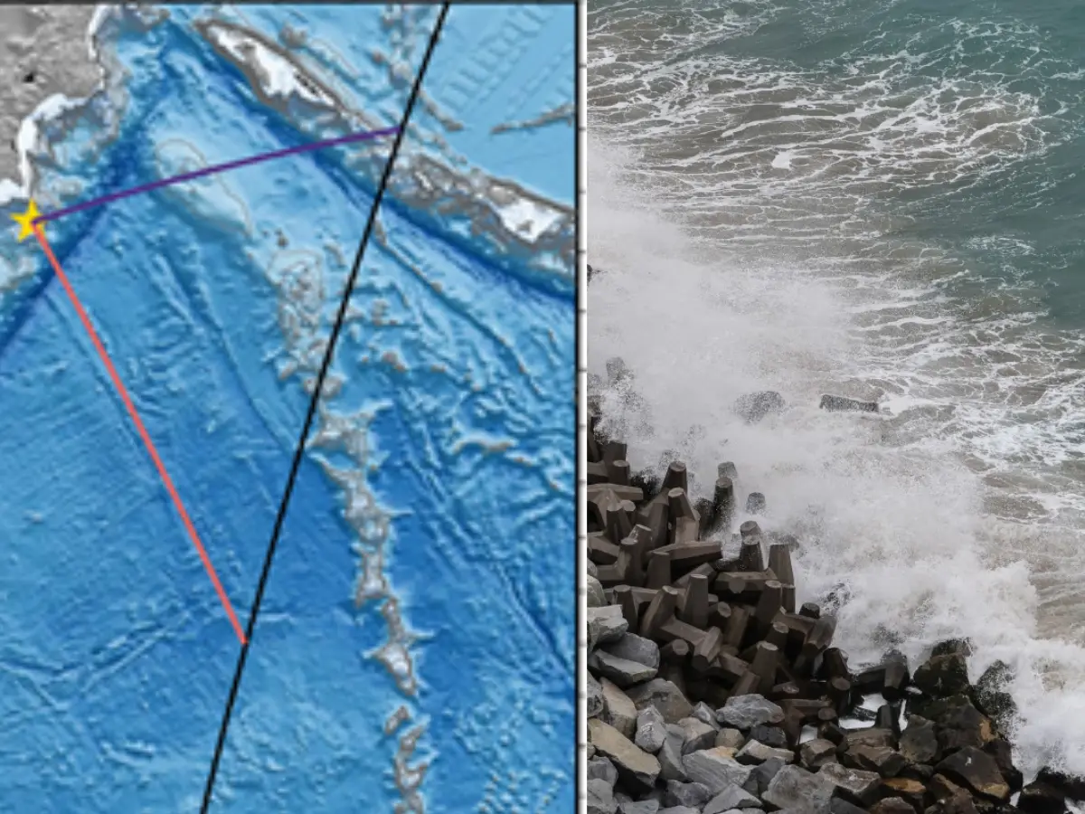 120km-wide tsunami wave triggered by Kamchatka earthquake captured by NASA from space