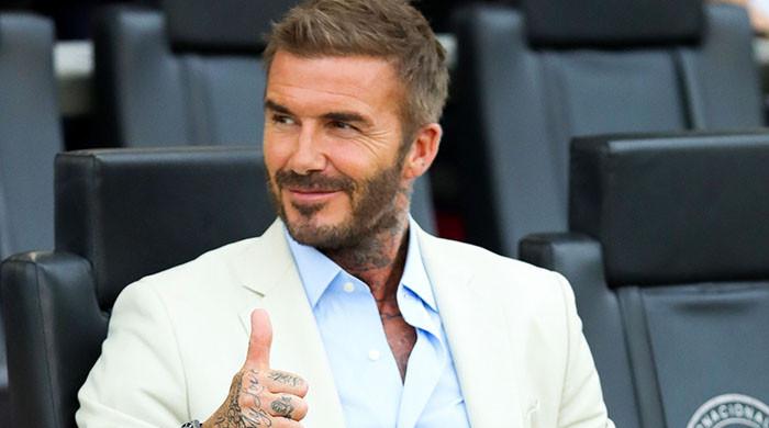 David Beckham looked downcast after son Brooklyn blocked entire family
