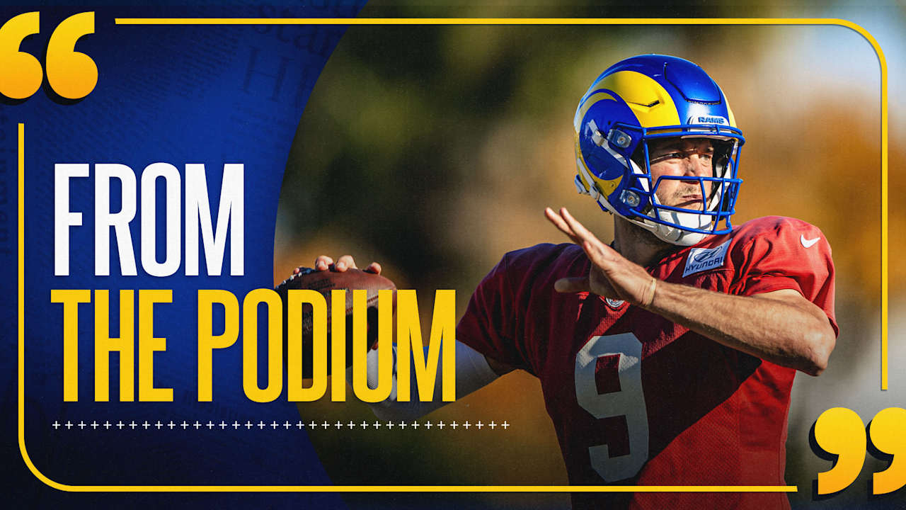 Rams head coach Sean McVay and quarterback Matthew Stafford on preparing for the Falcons with a different schedule and practice venue, Pro Bowl honors