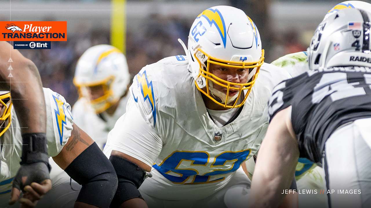 Broncos sign C Sam Mustipher off Chargers’ practice squad