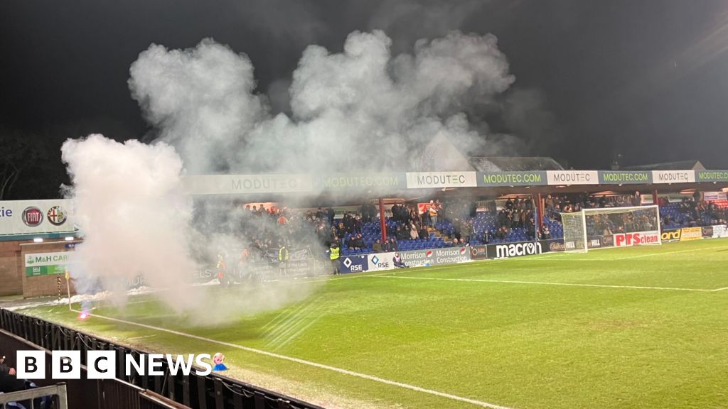 Ross County condemns ‘small number of young fans’ after flare thrown
