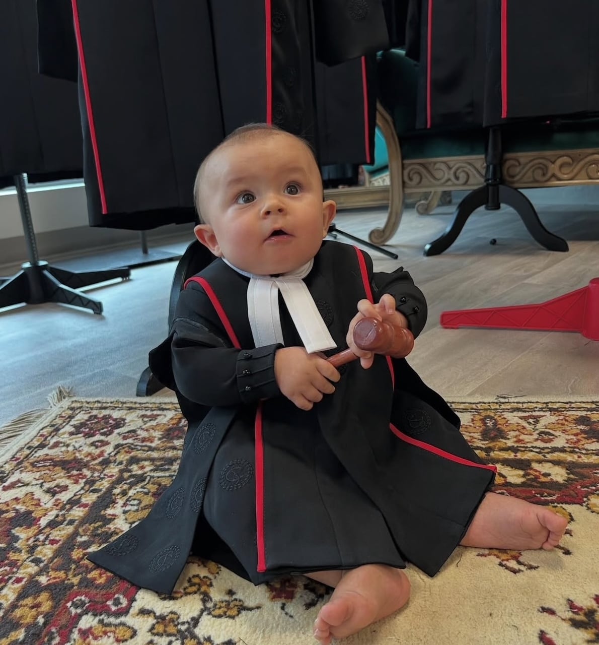 Nine-month-old Abraham, son of Les Rabat-Joies CEO Romane LeGallou