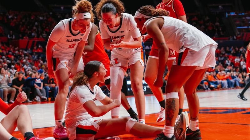 Strong Defense Lifts Illinois Over No. 7/6 Maryland, 73-70