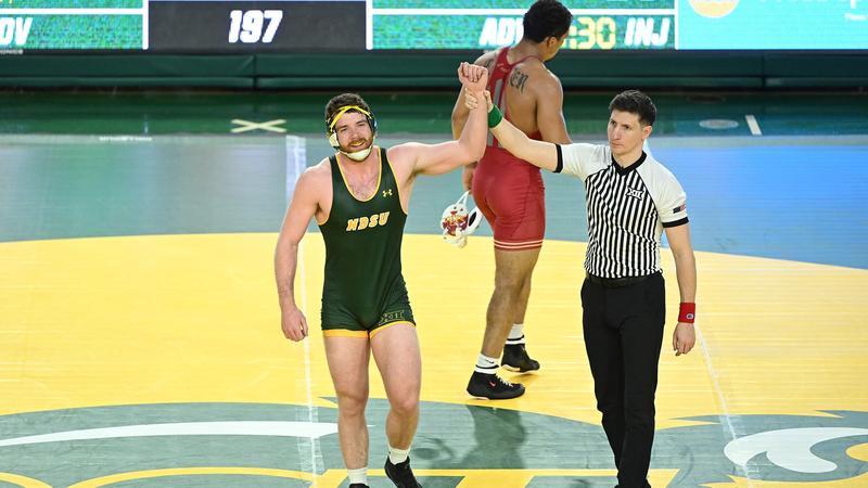 NDSU Wrestling Falls to #3 Iowa State in Big 12 Home Opener