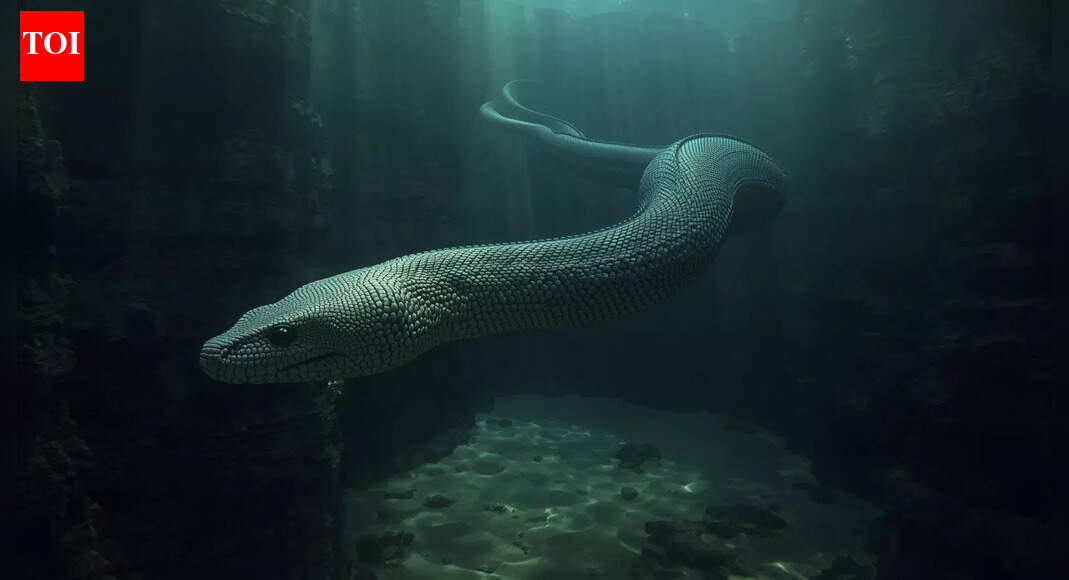 World’s largest sea snake was a 12-metre giant that may have eaten sharks |