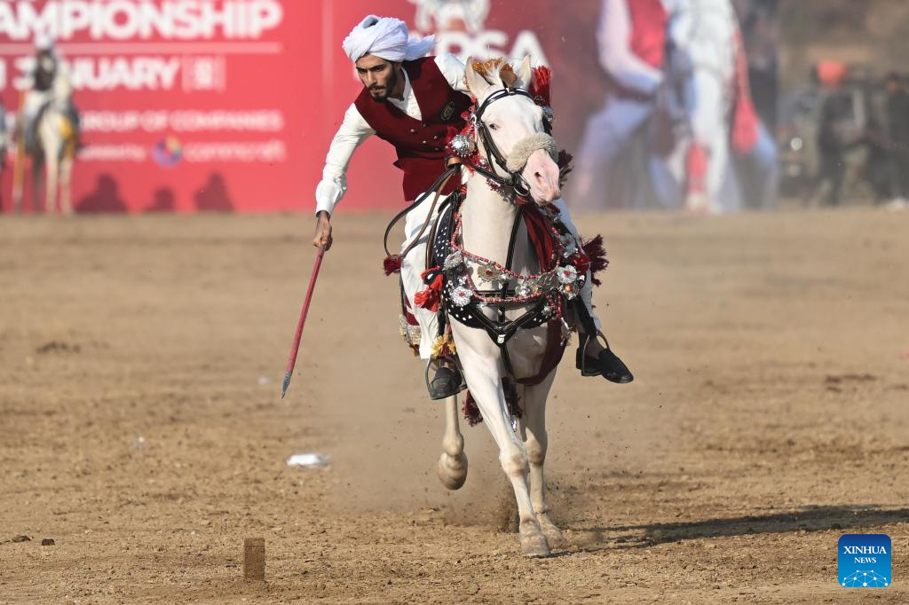 Tent pegging competition held in Islamabad, Pakistan-Xinhua
