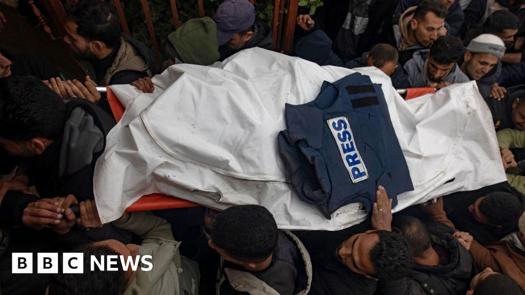 Israeli strike in Gaza kills three journalists, first responders say