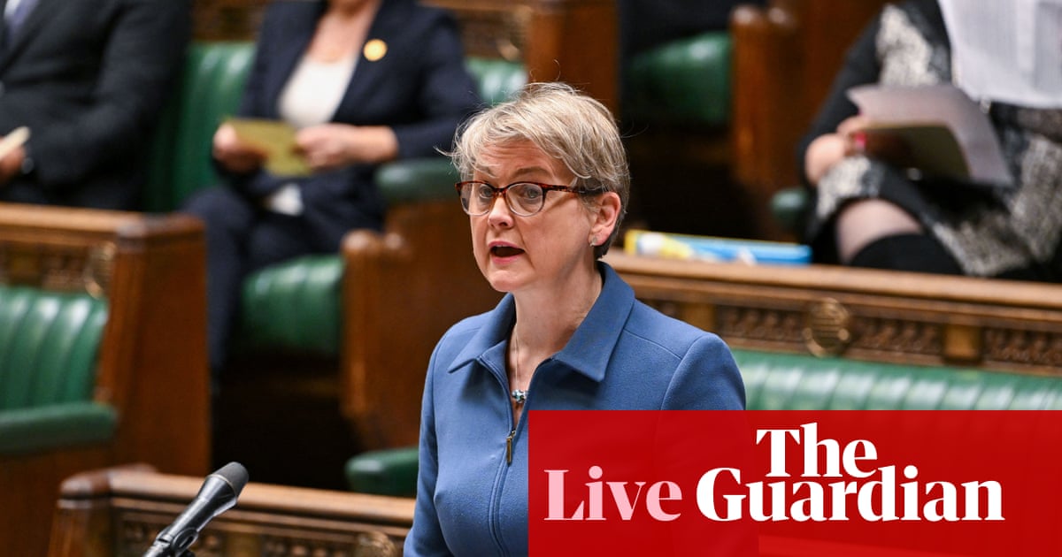 UK will not be joining Trump’s ‘board of peace’ for now, citing Putin’s invitation, Yvette Cooper says – UK politics live | Politics