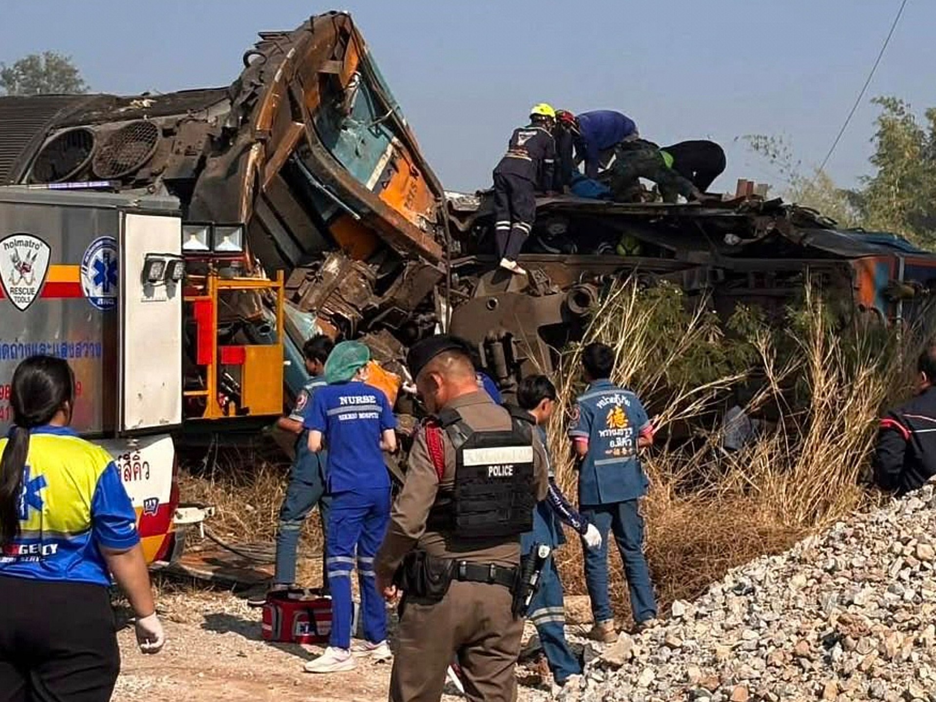 At least 22 people killed as crane falls on train in northeast Thailand | Transport News
